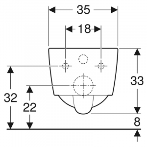 Чаша унітаза iCon Square Rimfree