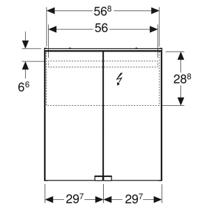 Шафка дзеркальна Option Basic 60