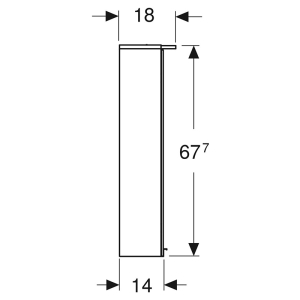 Шафка дзеркальна Option Basic 60