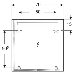 Дзеркало Option Basic Square 70x70