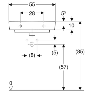 Раковина Selnova Compact 55