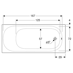 Ванна Soana 180x80 Slim rim з ніжками