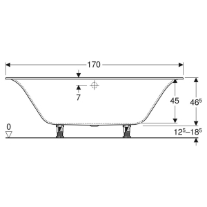 Ванна Soana 170x75 Slim Rim Duo