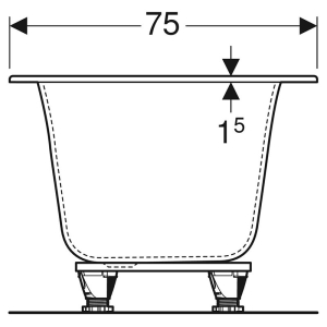 Ванна Soana 170x75 Slim Rim Duo