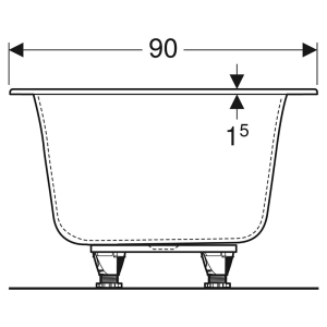 Ванна Soana 190x90 Slim Rim Duo
