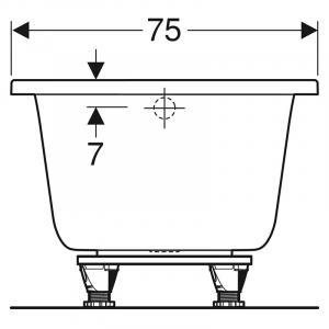 Ванна Selnova Square 170x75 с ножками