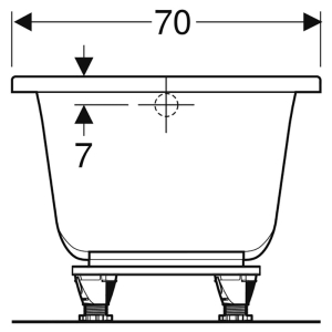Ванна Selnova Square 160x70 с ножками
