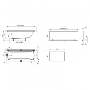 Акриловая ванна Classic 150x70 N