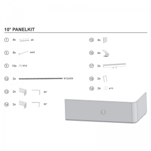 Крепеж для панели 10°