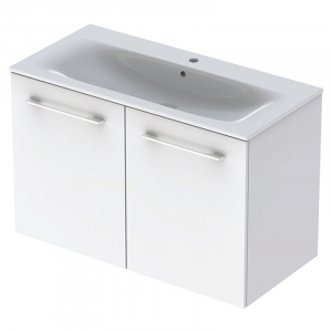 Тумба и раковина Selnova Square 100 Slim Rim