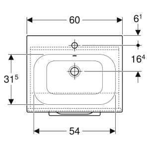 Тумба і раковина Selnova Square 60 Slim Rim