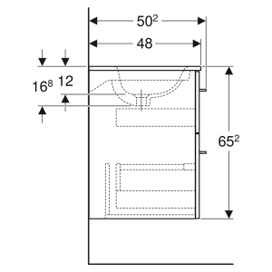 Тумба і раковина Selnova Square 100 Slim Rim