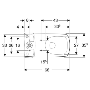 Чаша унитаза Selnova Square Rimfree