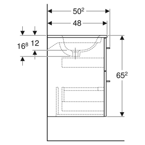 Тумба и раковина Selnova Square 100 Slim Rim