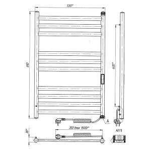Полотенцесушитель Кватро П10 50x80