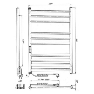 Полотенцесушитель Кватро П10 50x80