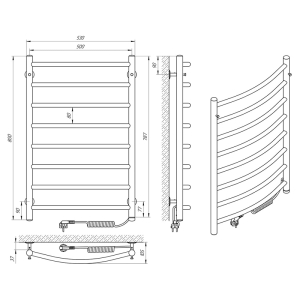 Полотенцесушитель Классик П8 50x80