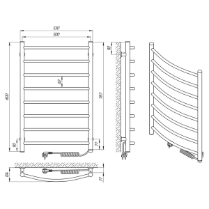 Полотенцесушитель Классик ЧК8 50x80