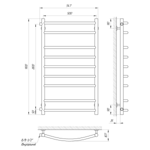 Полотенцесушитель Классик П9 50x90