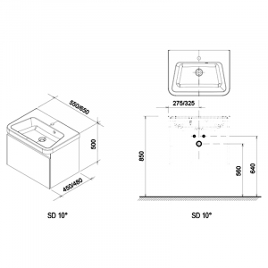 Шафка під раковину SD 10 ° 65