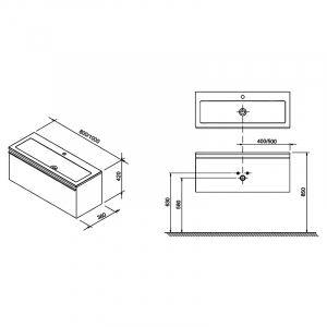 Шафка під раковину Clear SD 100