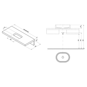 Столешница Formy L 120