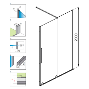 Душові двері Furo Black DWJ 120