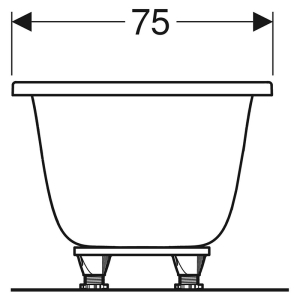 Ванна Tawa 170x75 Slim Rim з ніжками