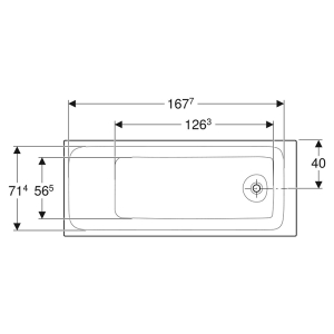 Ванна Tawa 180x80 Slim Rim з ніжками