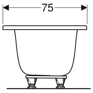 Ванна Tawa 170x75 Slim Rim Duo з ніжками