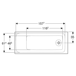 Ванна Tawa 170x70 Slim Rim з ніжками