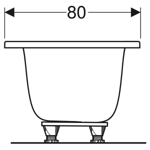 Ванна Tawa 180х80 Slim Rim Duo з ніжками