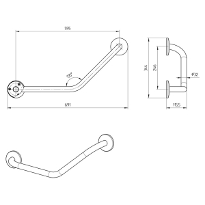 Поручень 135°