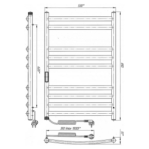 Рушникосушка Класик Преміум П9 50x80