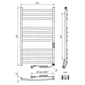 Рушникосушка Класік Преміум П11 50x90