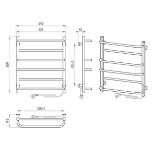 Полотенцесушитель Комфорт ЧК6 50x60