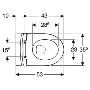 Чаша унітаза Smyle Round Rimfree з сидінням