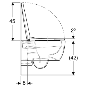 Чаша унітаза Smyle Round Rimfree з сидінням
