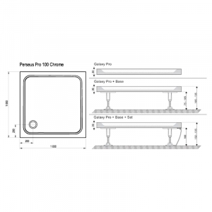Поддон Perseus 100 Pro Chrome