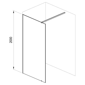 Душова стінка Walk-In Wall 130 Transparent