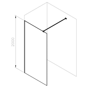 Душова стінка Walk-In Wall-90 Transparent
