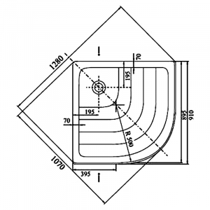 Душевая штора XP2CP 4-90