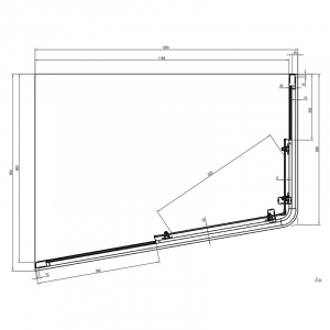 Душевая кабина 10° 10AP4 120 Transparent, белый