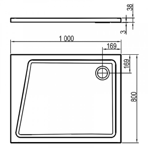 Поддон Gigant Pro 10° 100x80 L