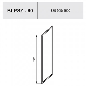 Душевая стенка BLPSZ-90 Transparent+алюминий