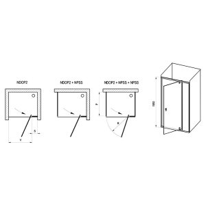 Душові двері NDOP 2-110 Transparent