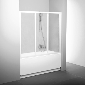 Штора для ванны AVDP 3-150 Transparent+белый