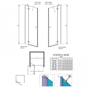 Душевая дверь Fuenta New DWJ 90L