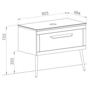 Тумба Siena 90 та раковина One 46