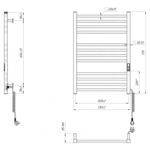 Рушникосушка Hygge Family HF London 77x53